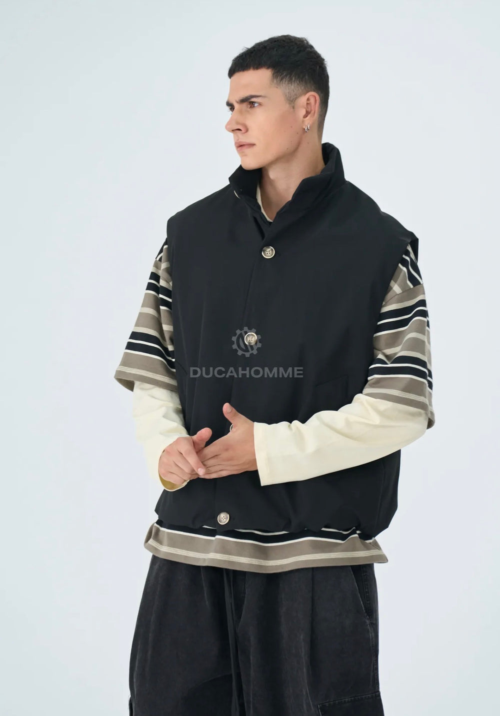 Gilet Oversize-Duca Homme (nero)