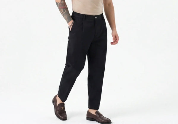 Pantalone elegante-Duca Homme (nero)