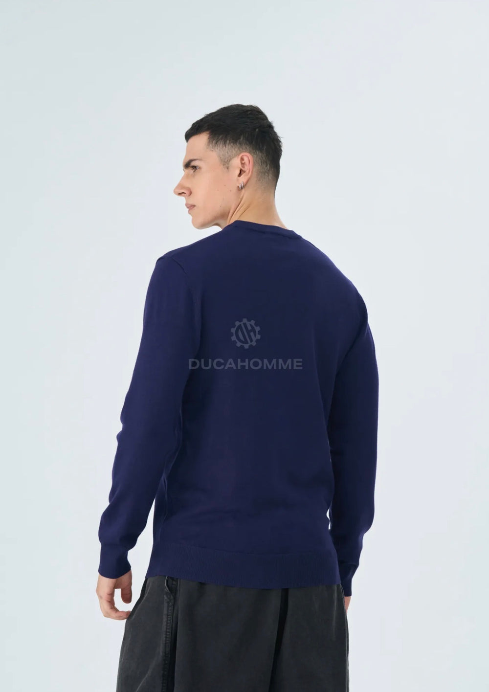 Pullover Girocollo-Duca Homme (blu)