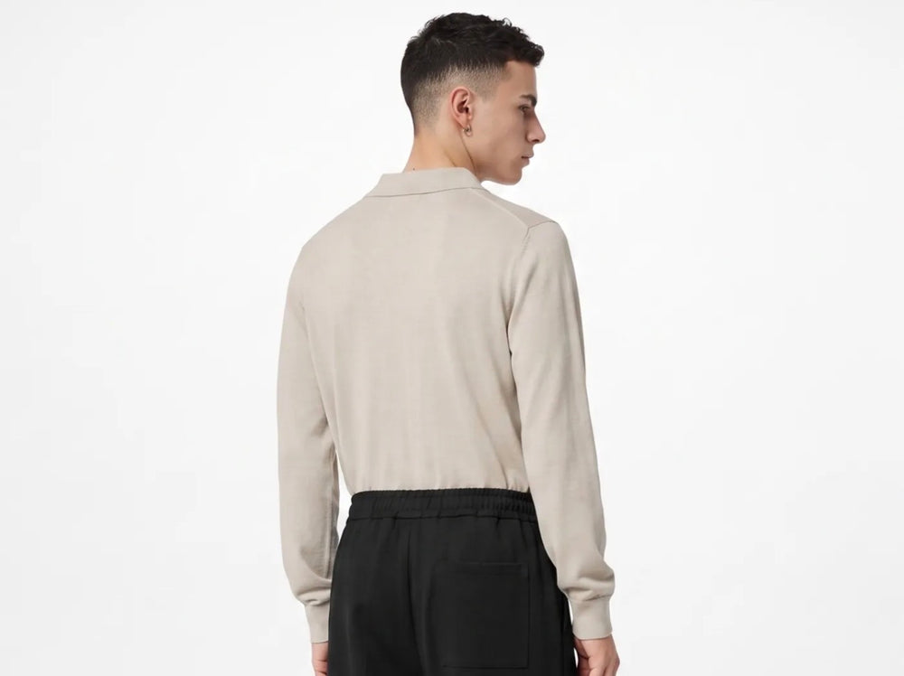 Polo Long Sleeve-Duca Homme (beige)