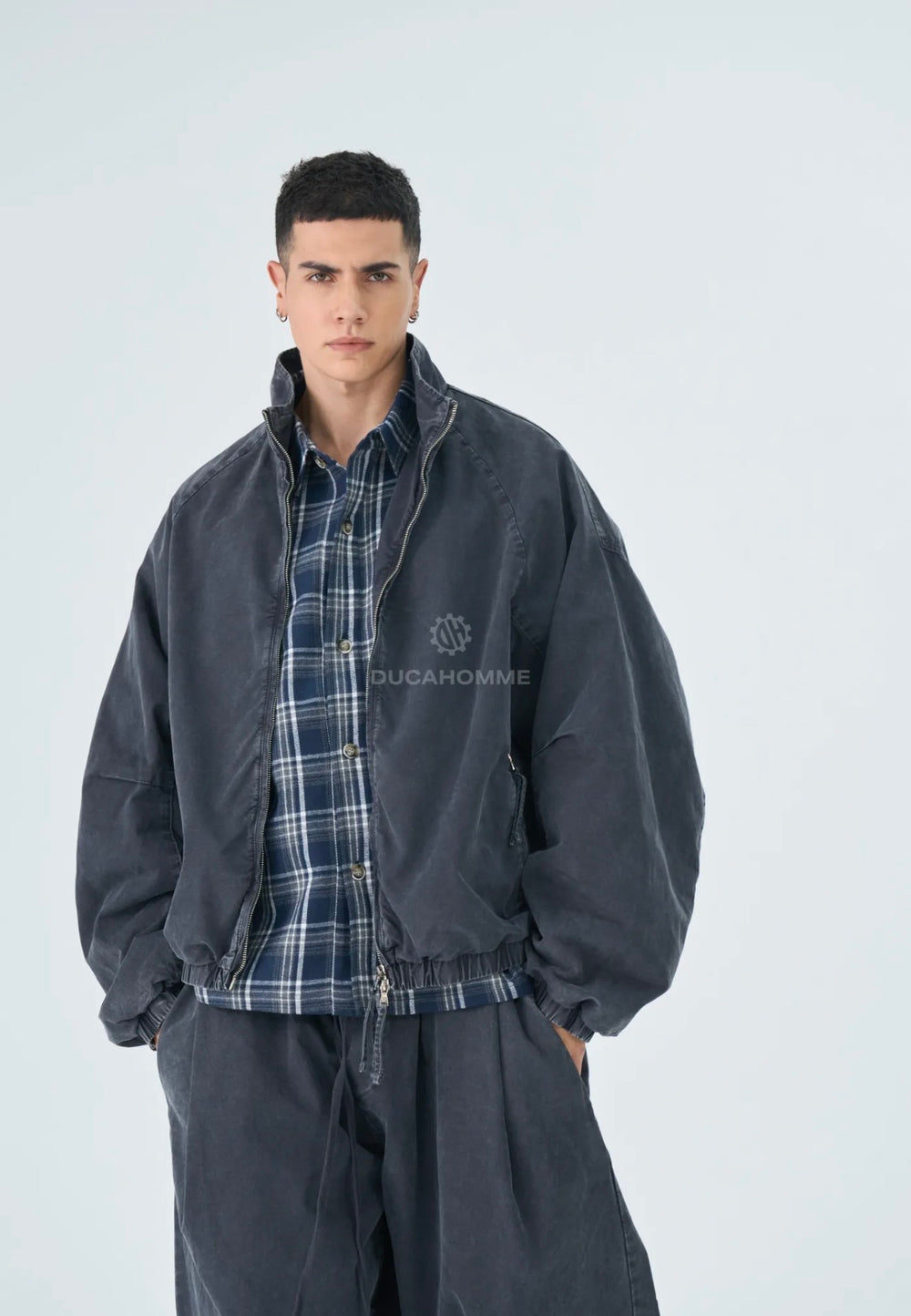 Giacca Denim-Duca Homme (geigio scuro)