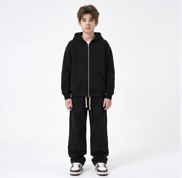 Completo Tuta Felpata Bambino | Duca Homme (nero)