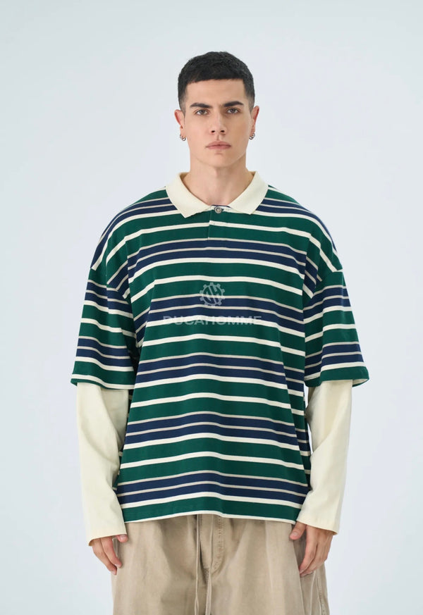 T-shirt Long Sleeve Oversize-Duca Homme (blu)