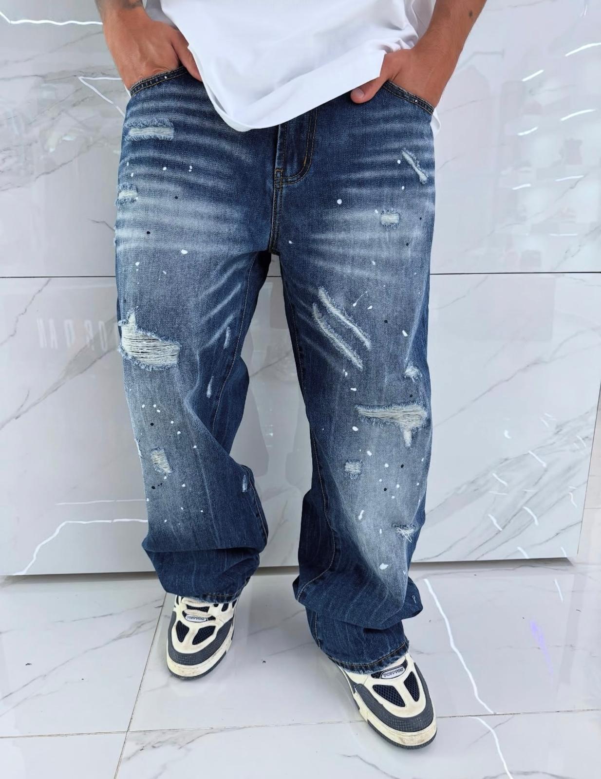 Jeans baggy uomo Duca Homme Strappato