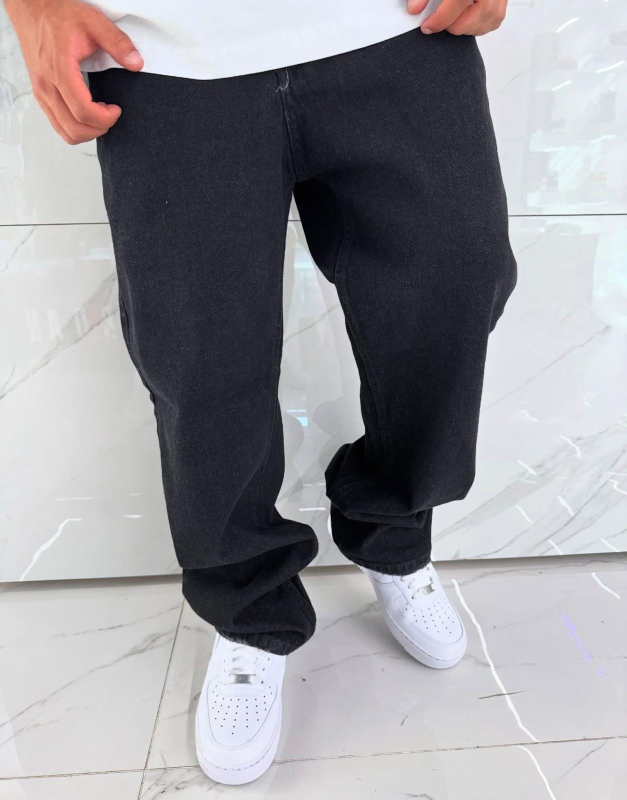 Jeans Baggy Nero Over Uomo - Duca Homme