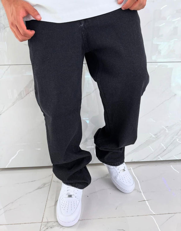 Jeans Baggy Nero Over Uomo - Duca Homme
