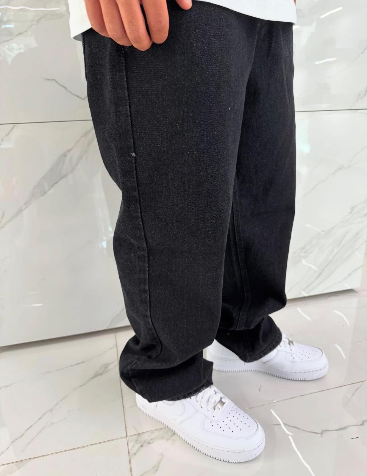 Jeans Baggy Nero Over Uomo - Duca Homme