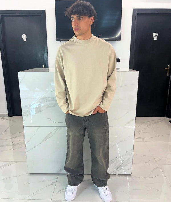 Jeans Baggy Grigio Slavato Uomo Duca Homme - Effetto Vintage