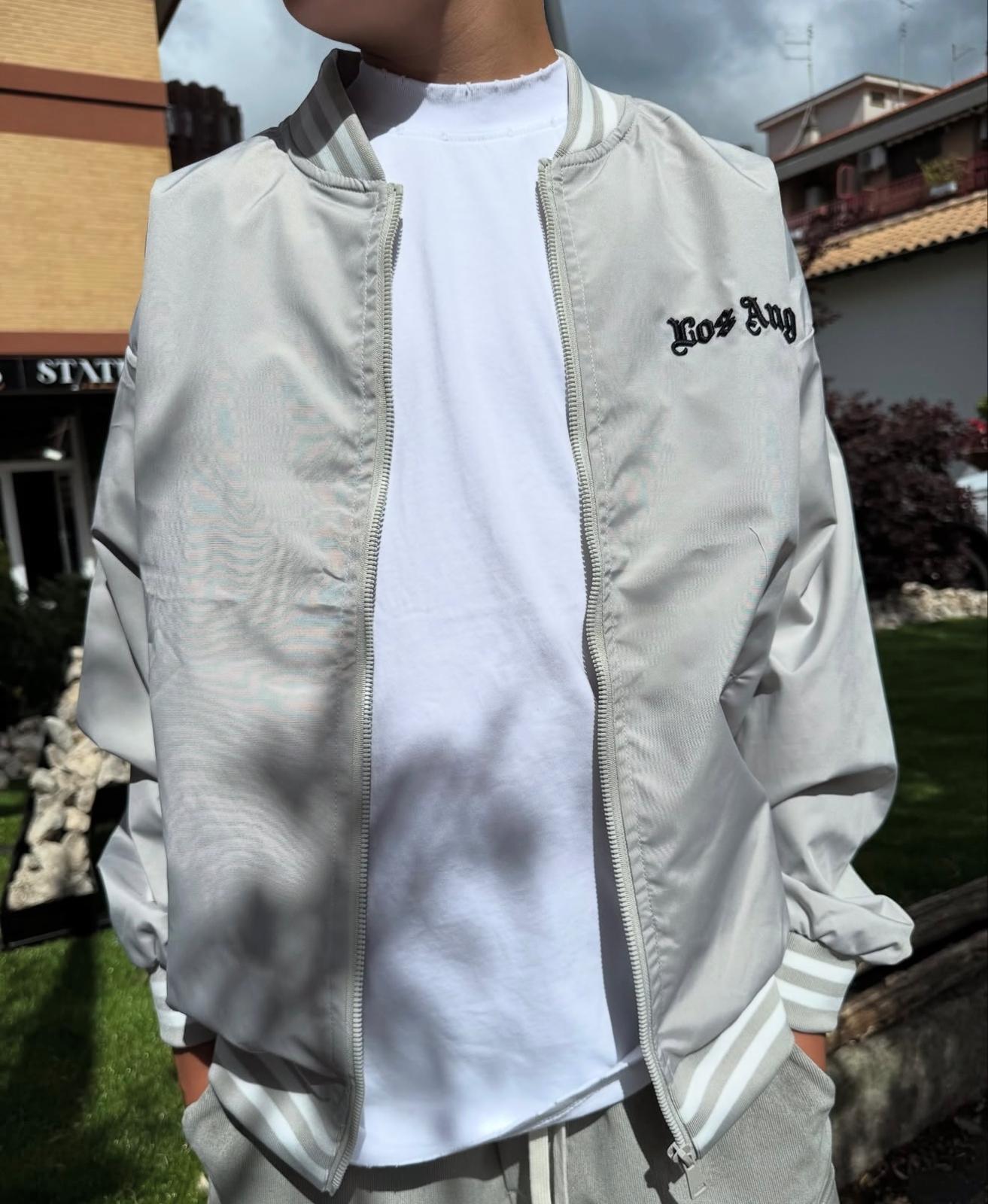 Giacca Bomber Bambino Bianca College - Duca Homme Basic