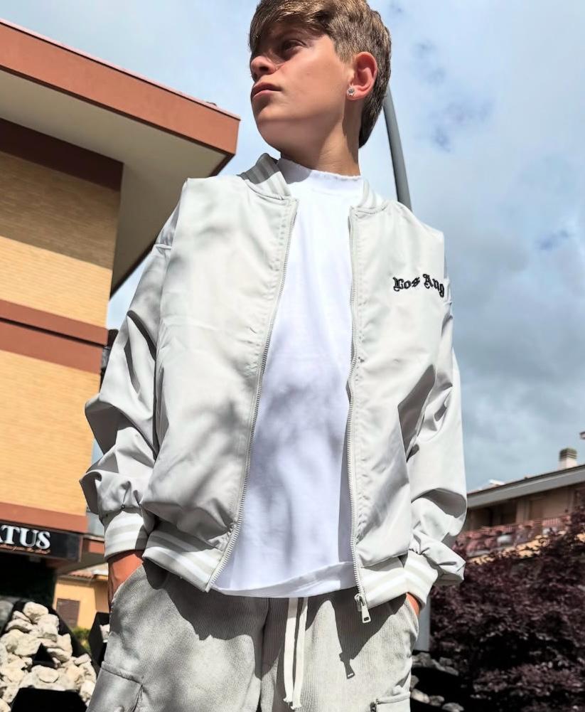 Giacca Bomber Bambino Bianca College - Duca Homme Basic