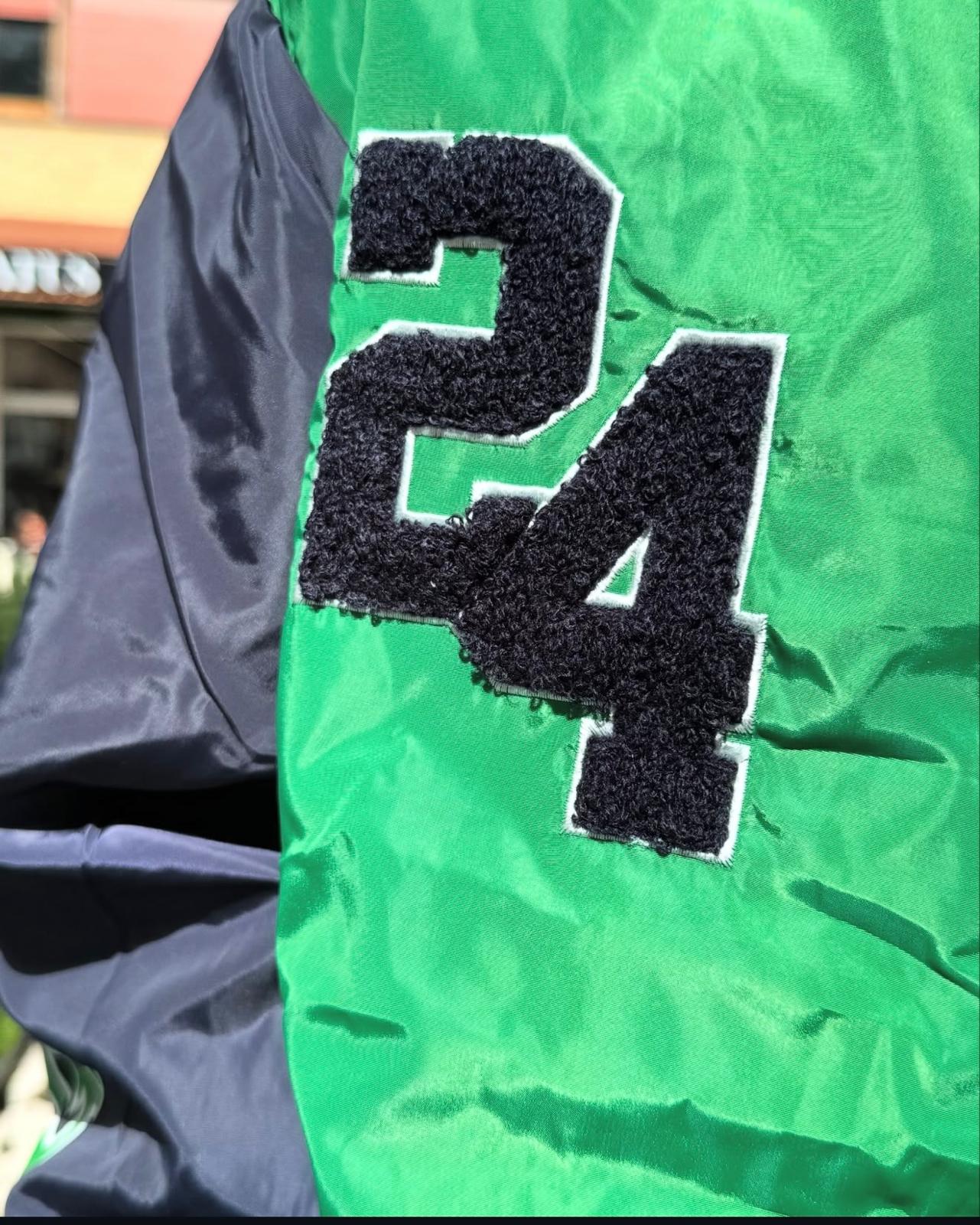 Giacca Bomber Bambino Verde Maniche Nere College - Duca Homme Basic