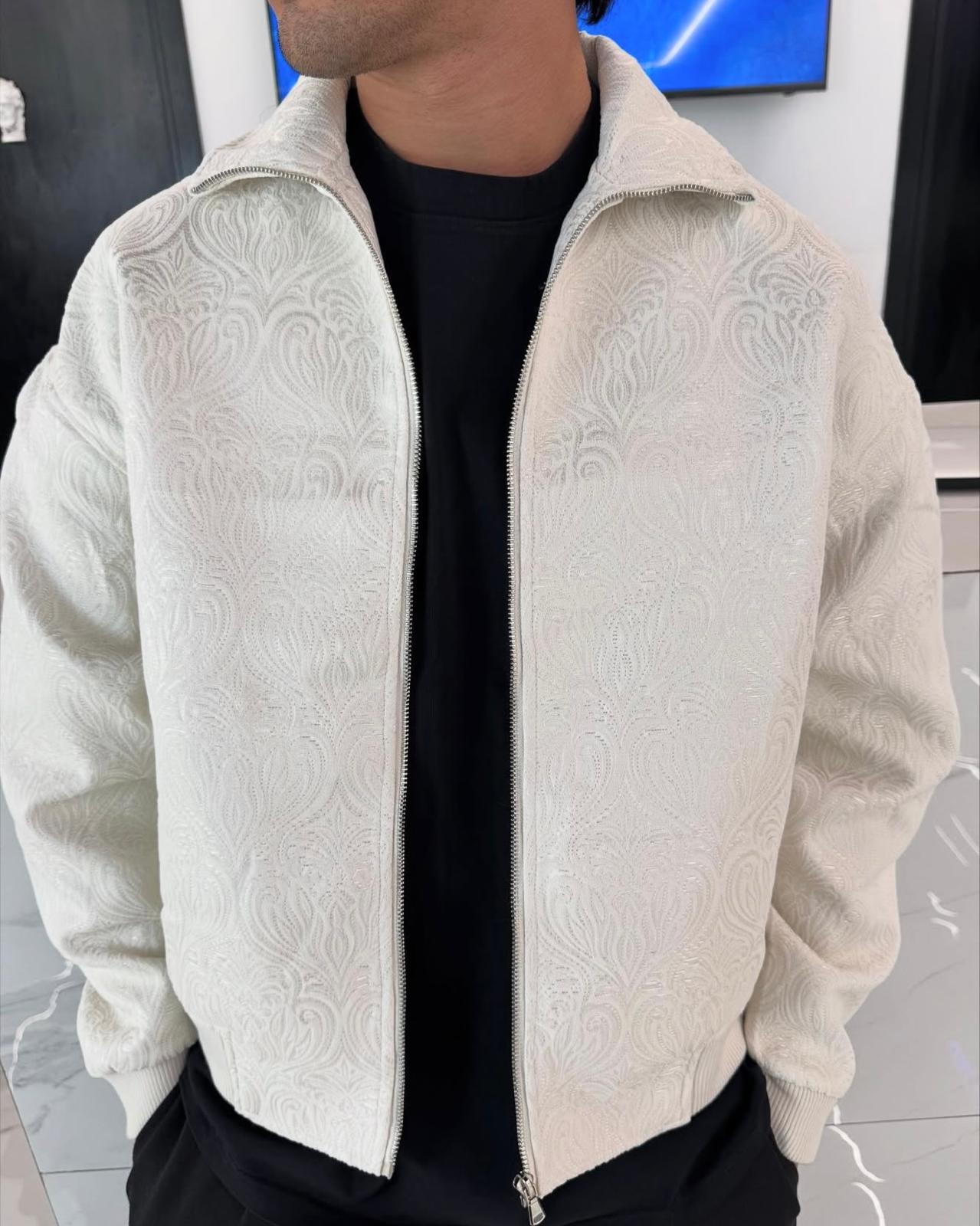 Giacca Uomo Duca Homme Ricamata | Bomber Sportivo con Dettagli | Fit Comodo