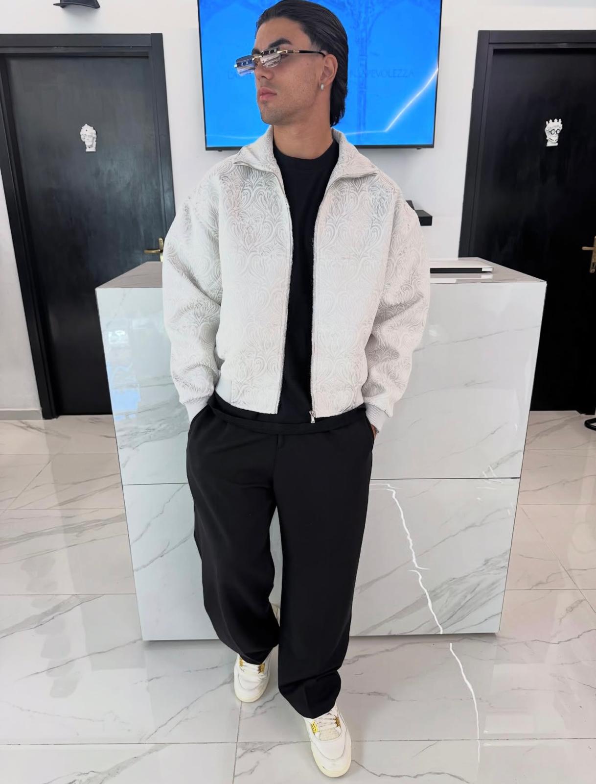 Giacca Uomo Duca Homme Ricamata | Bomber Dettagli | Fit Comodo