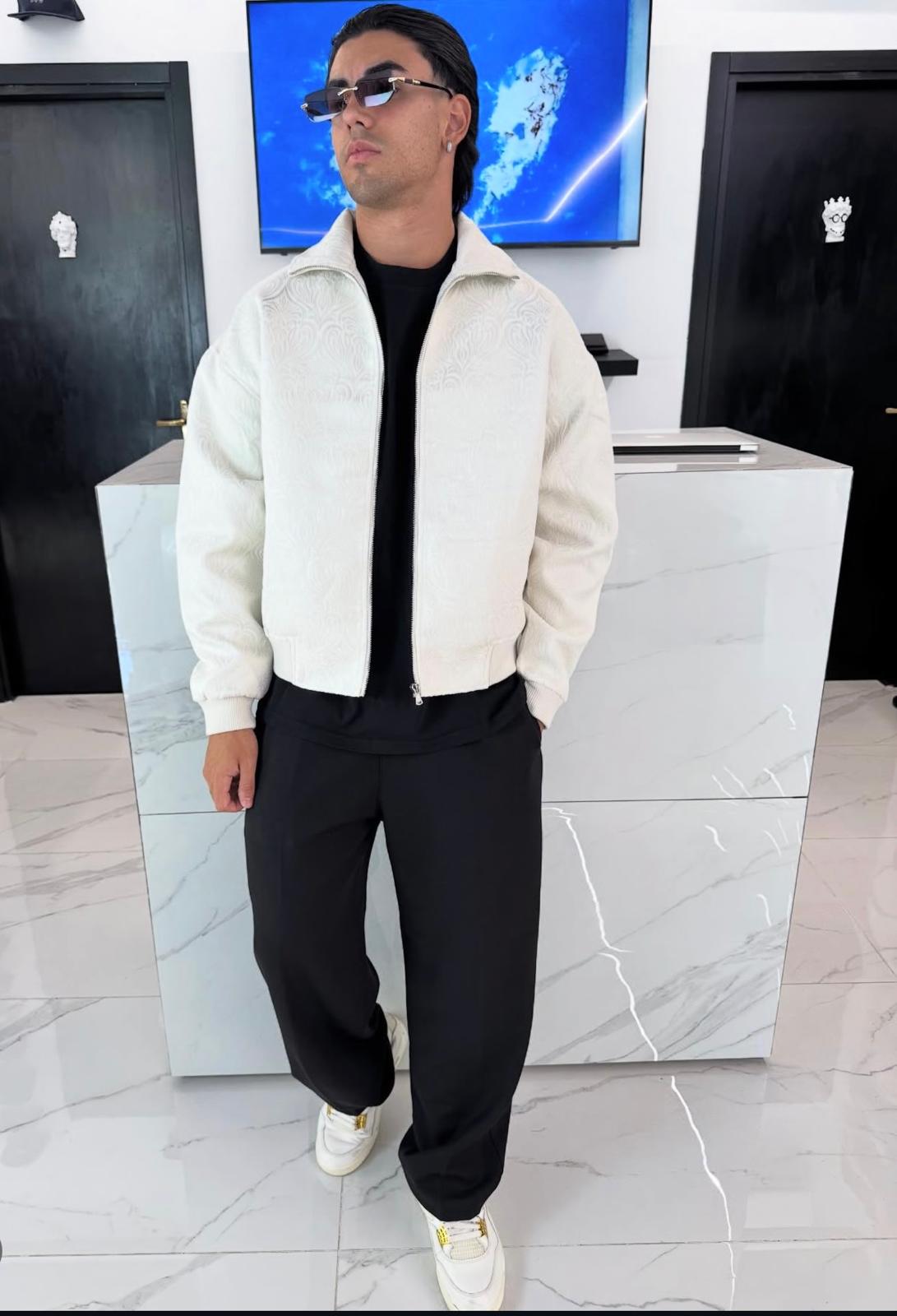 Giacca Uomo Duca Homme Ricamata | Bomber Sportivo con Dettagli | Fit Comodo