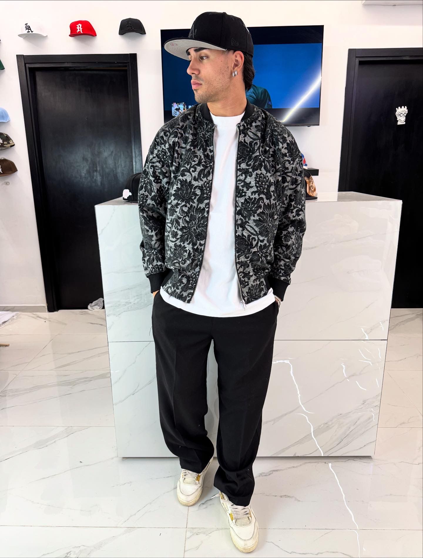 Giacca Sartoriale Uomo Duca Homme con Fantasia | Bomber Ricamato | Fit Moderno