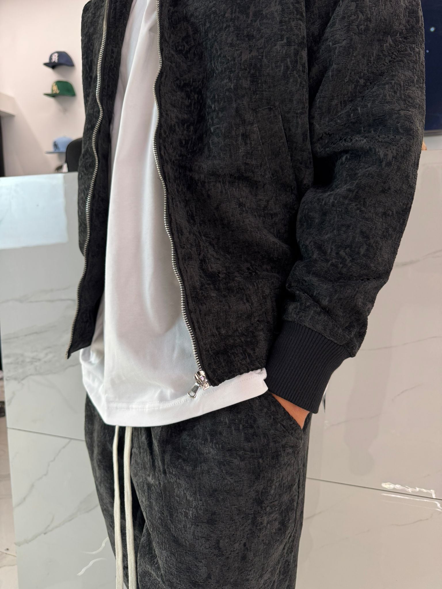 tuta completa in velluto set duca homme moda giovani e ragazzi