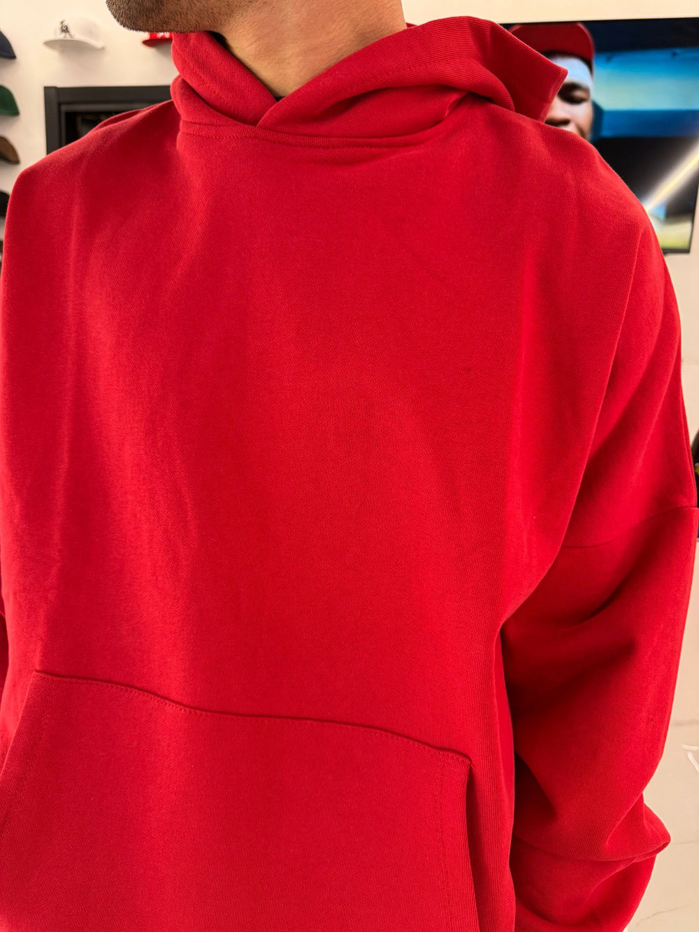 Felpa con Cappuccio Oversize Rossa Uomo - Duca Homme Uomo
