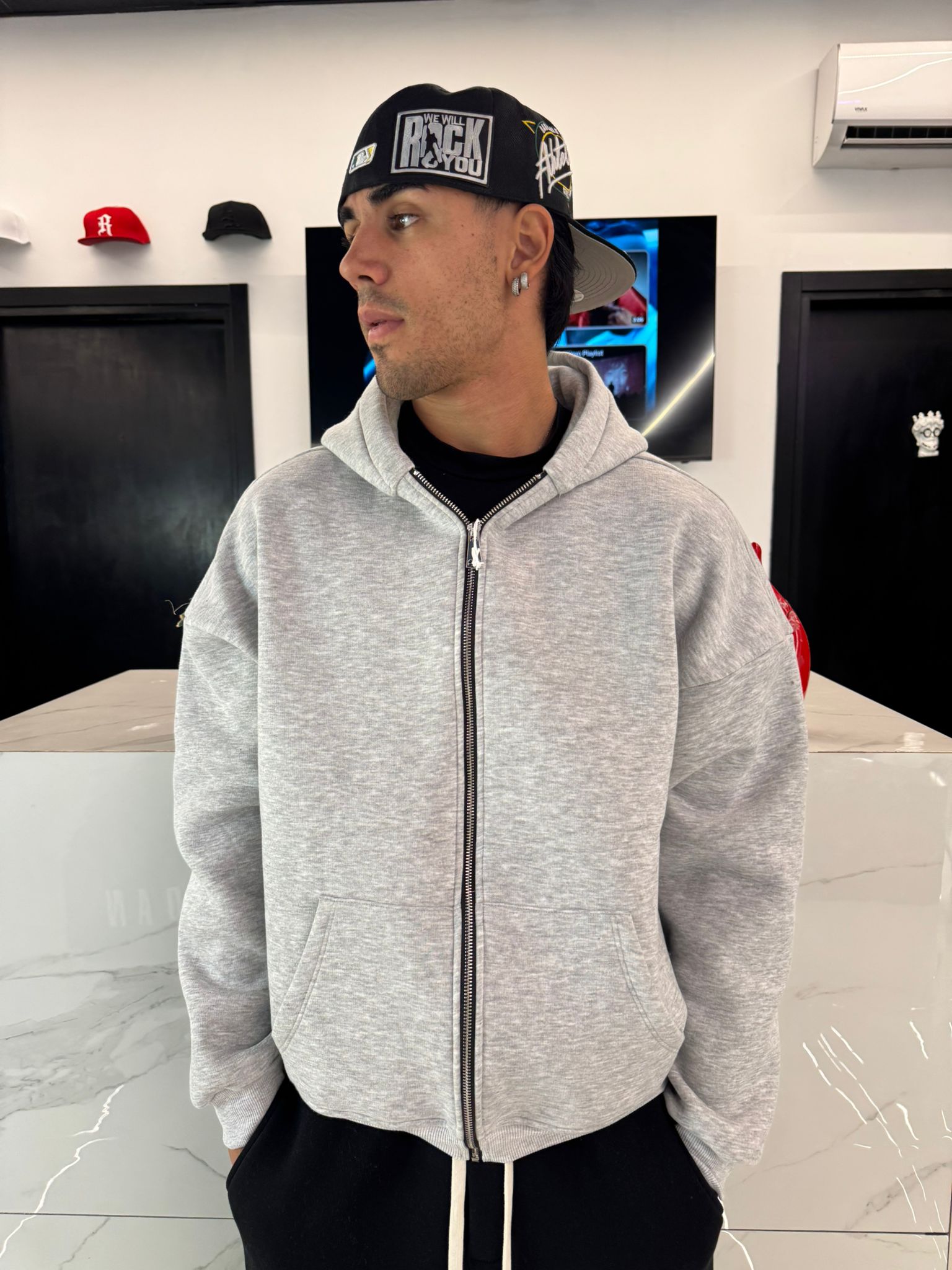 felpa oversize ful zip uomo abbigliamento duca homme