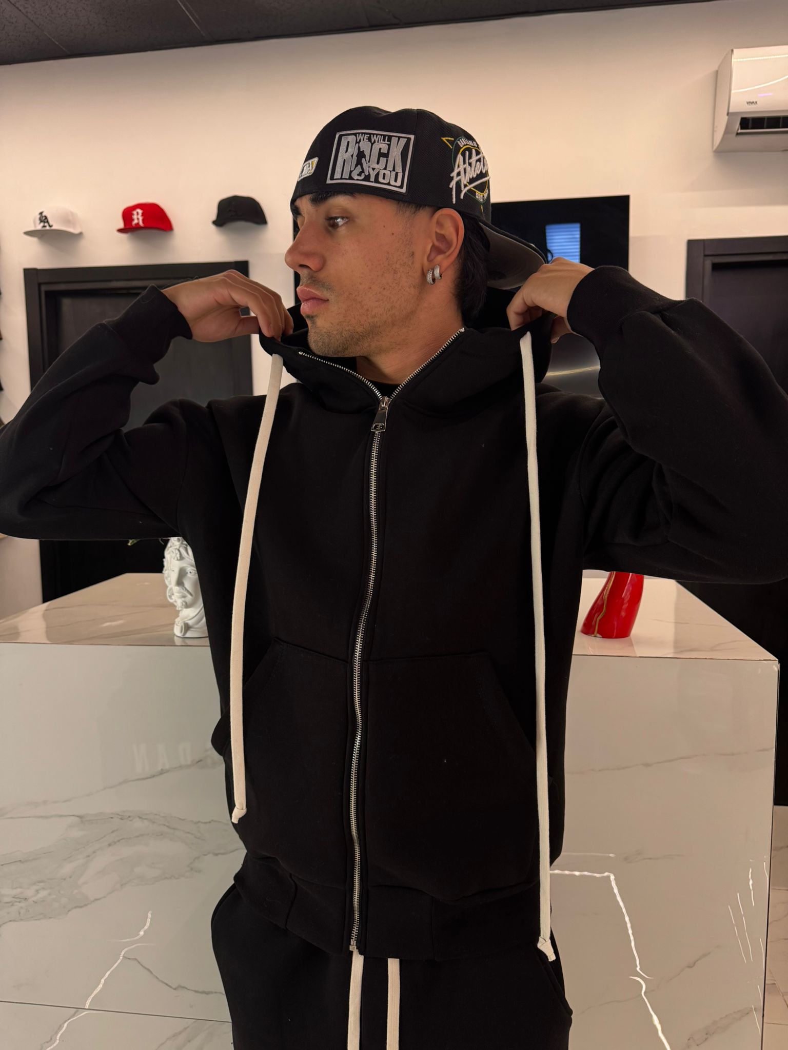 felpa oversize ful zip uomo abbigliamento duca homme