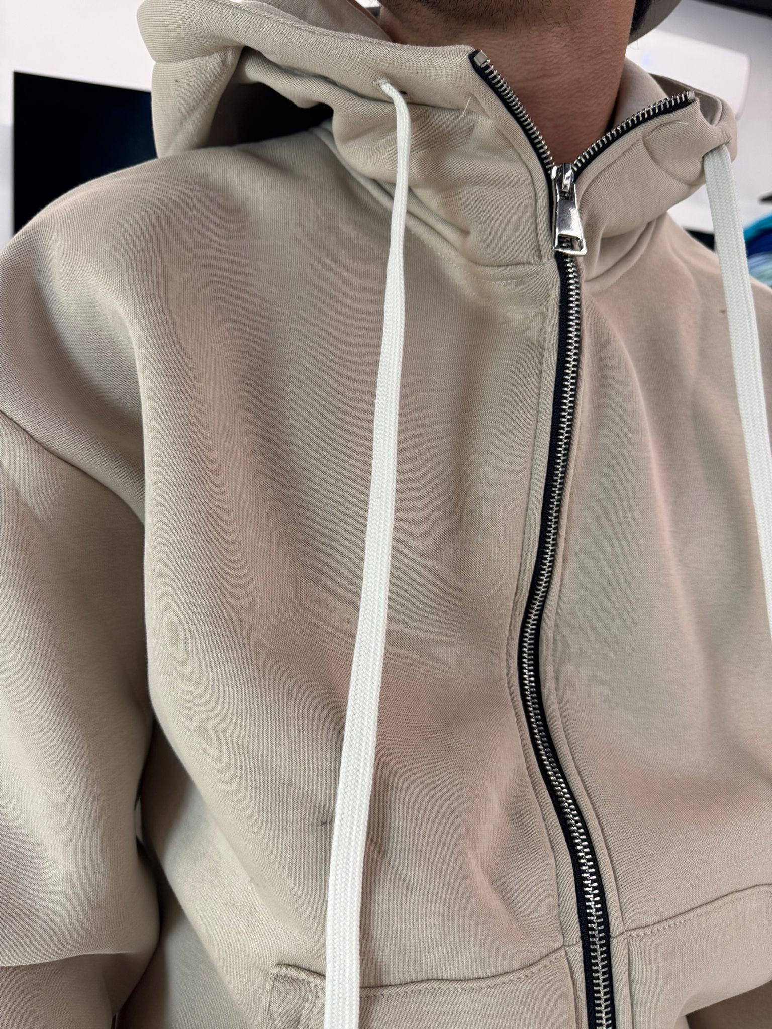 felpa oversize con zip uomo abbigliamento duca homme negozio a roma