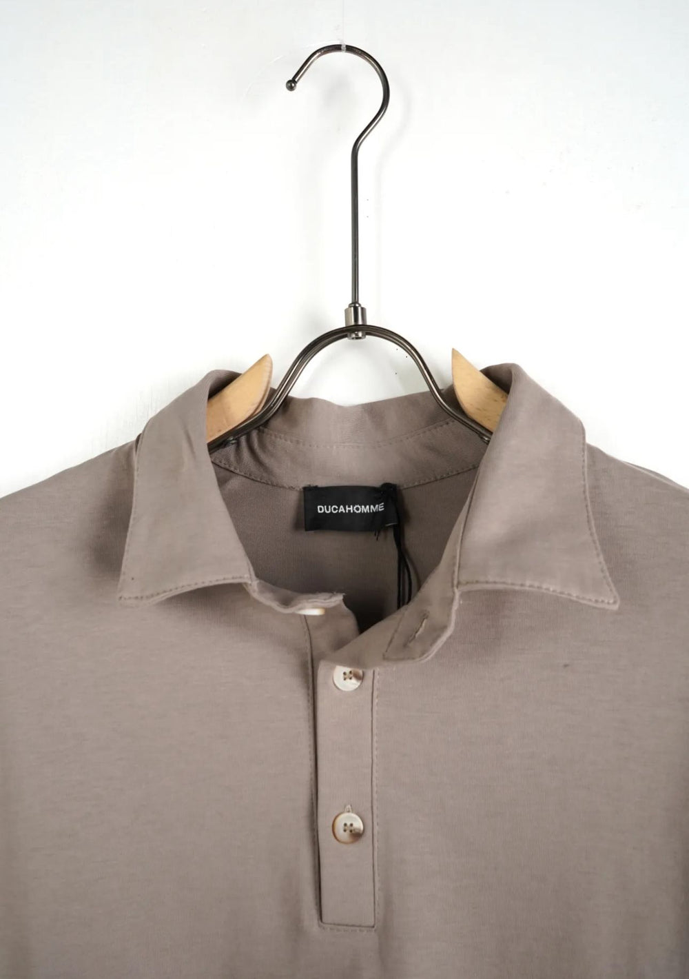Polo in Cotone Oversize Grigio Chiaro - Duca Homme