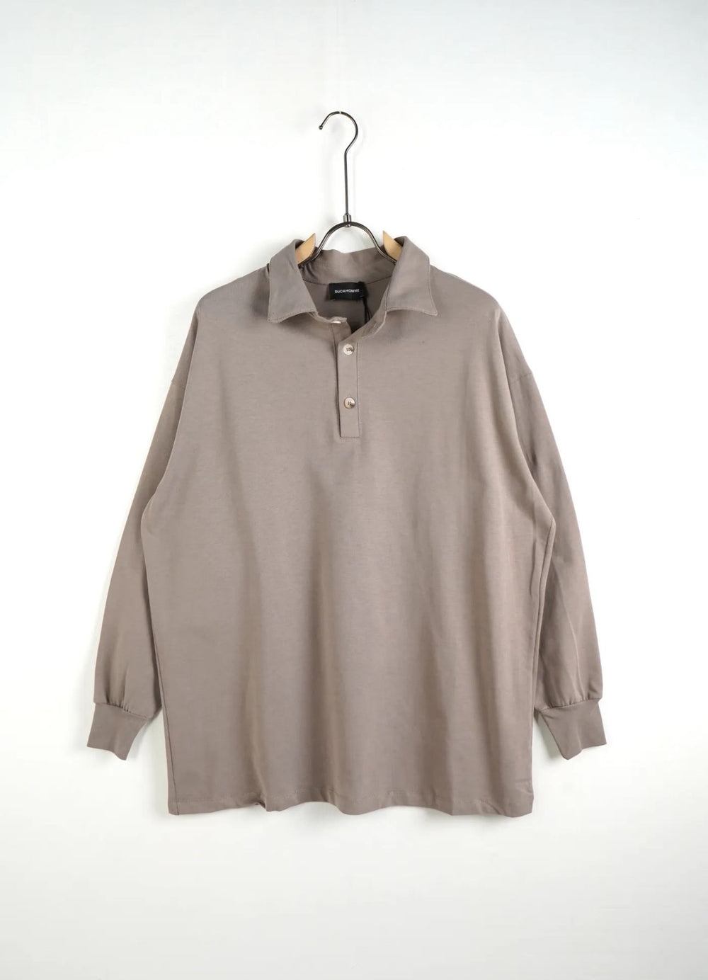 Polo in Cotone Oversize Grigio Chiaro - Duca Homme