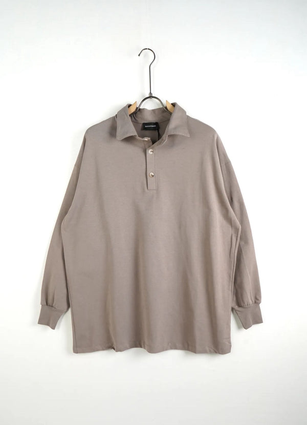 Polo in Cotone Oversize Grigio Chiaro - Duca Homme