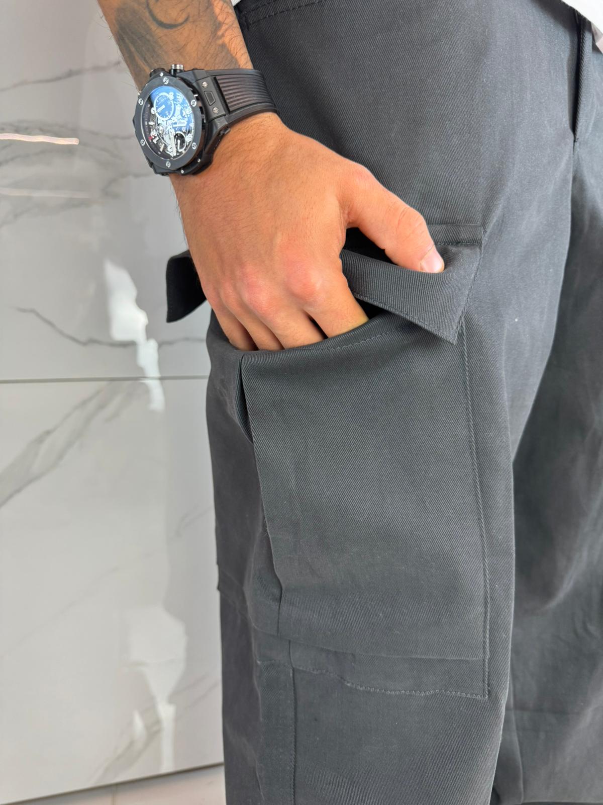 Pantaloni Cargo  Duca Homme | Uomo | Grigio Piombo