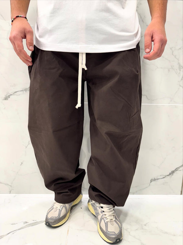 Pantaloni in Cotone Duca Homme Uomo | Oversize Baloon Fit | Marrone