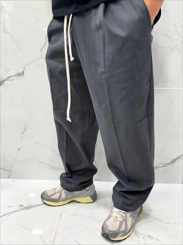 Pantaloni in Cotone Duca Homme Uomo | Oversize Baloon Fit | Grigio