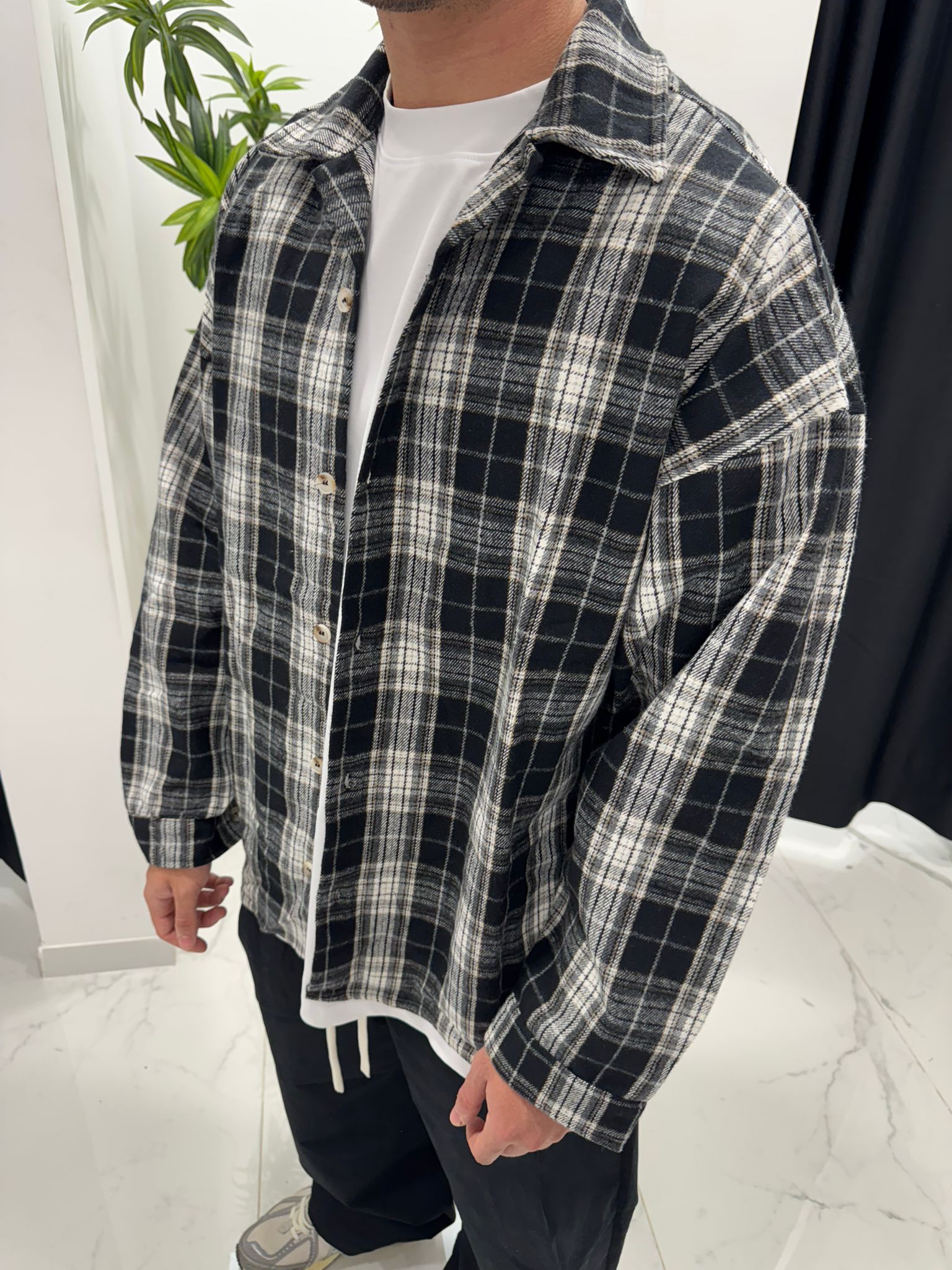 Camicia a Quadri Uomo Duca Homme | Nera