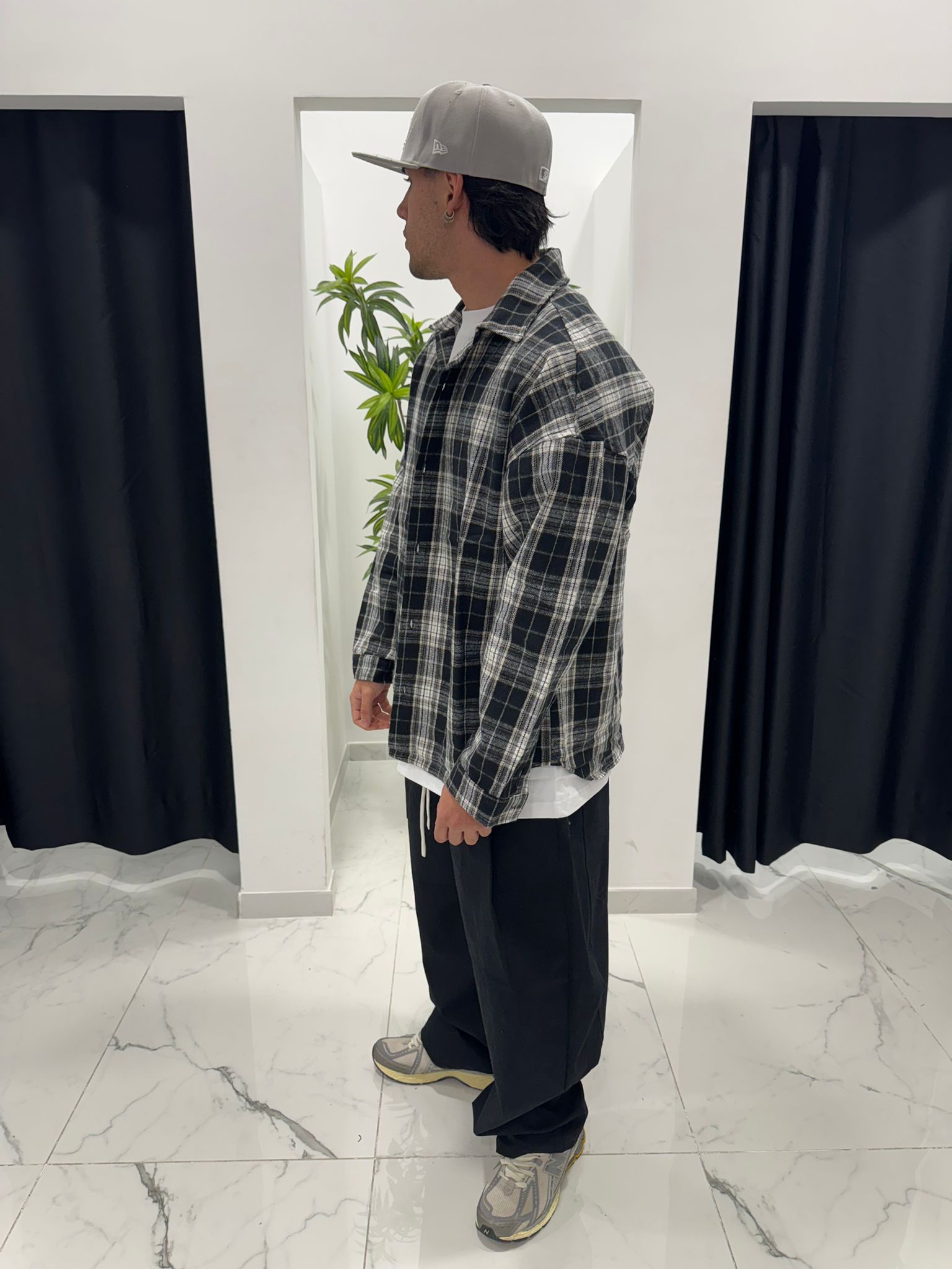 Camicia a Quadri Uomo Duca Homme | Nera