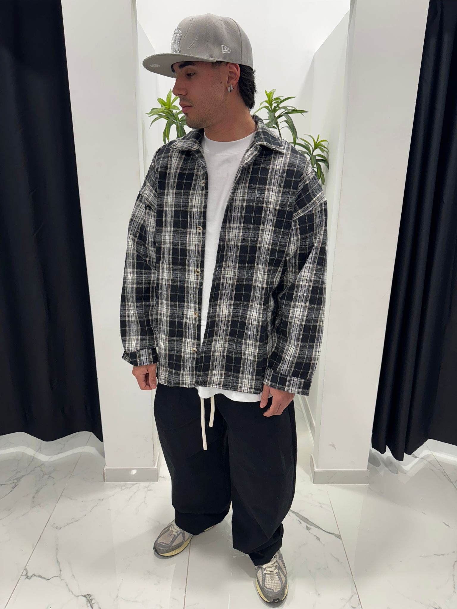 Camicia a Quadri Uomo Duca Homme | Nera