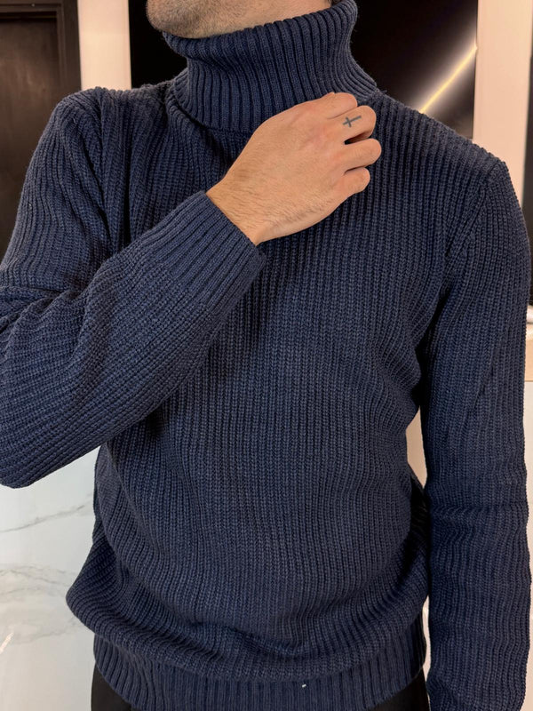 Maglione Lupetto Blu - Duca Homme