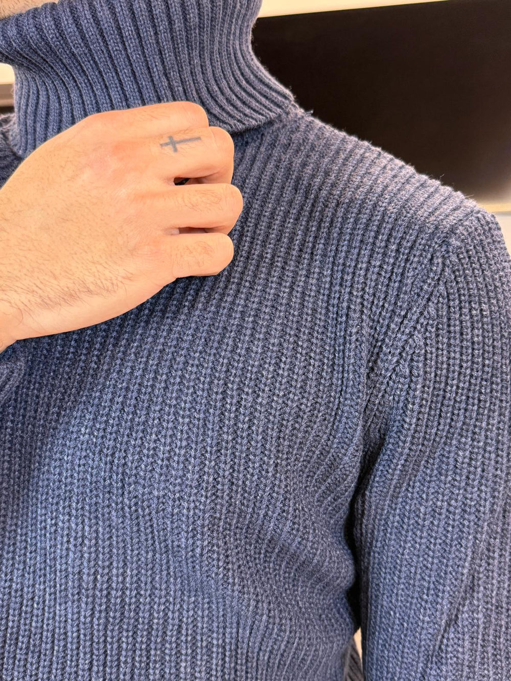 Maglione Lupetto Blu - Duca Homme