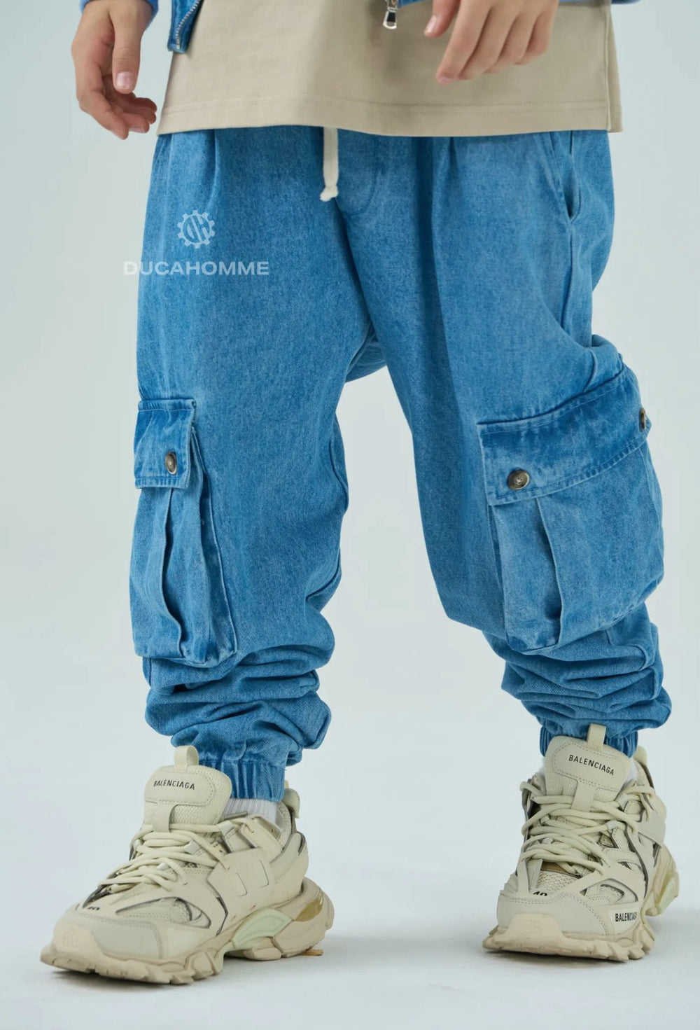 Jeansc Cargo Fondo Stretto Bambino Duca Homme | Streetwear Kids