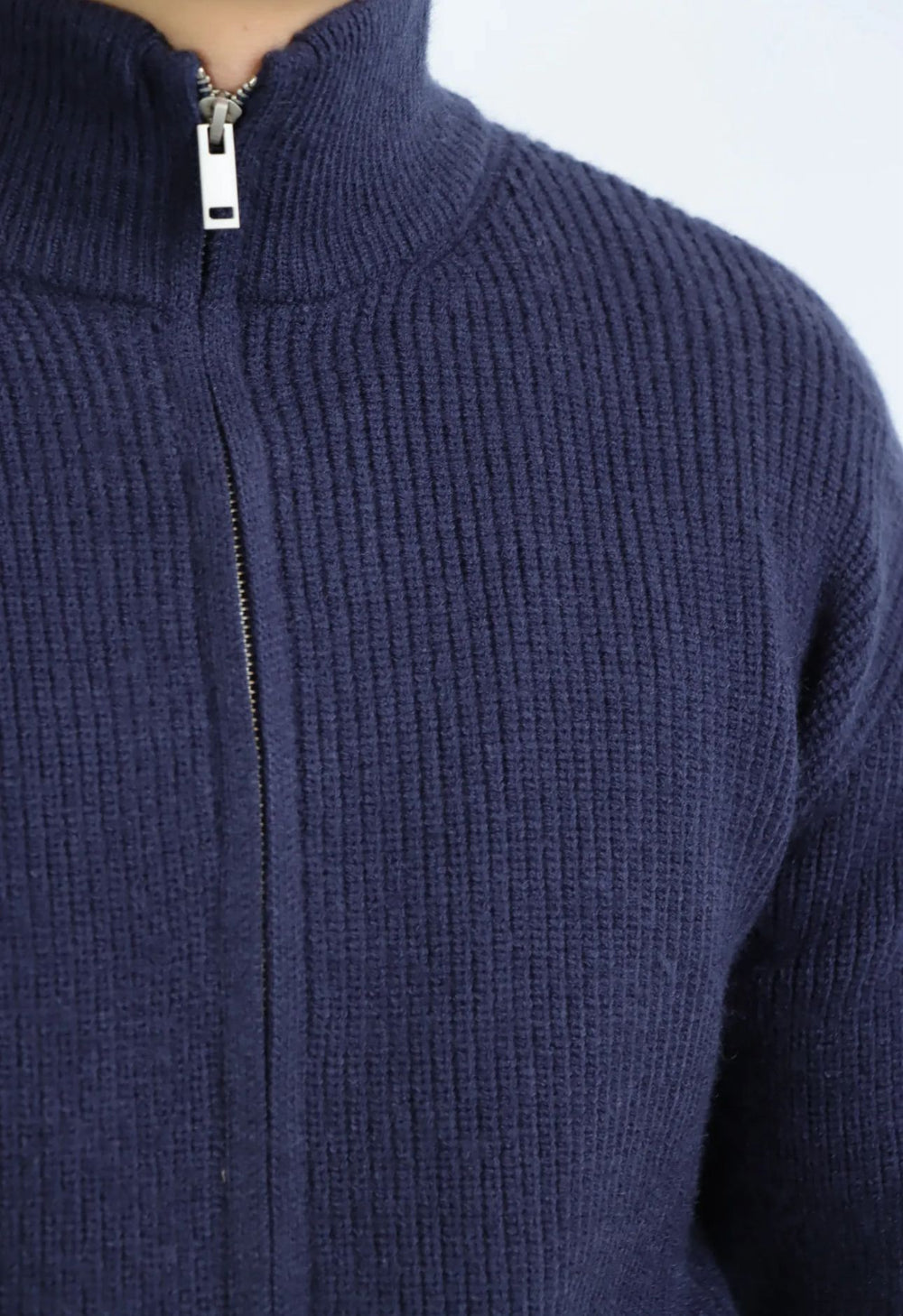 Maglione Full Zip Blu scuro - Duca Homme