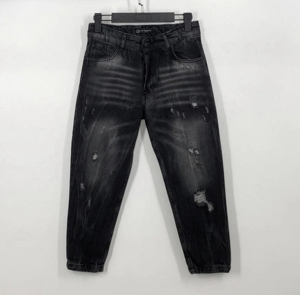 Jeans Bambino Duca Homme Nero Strappato