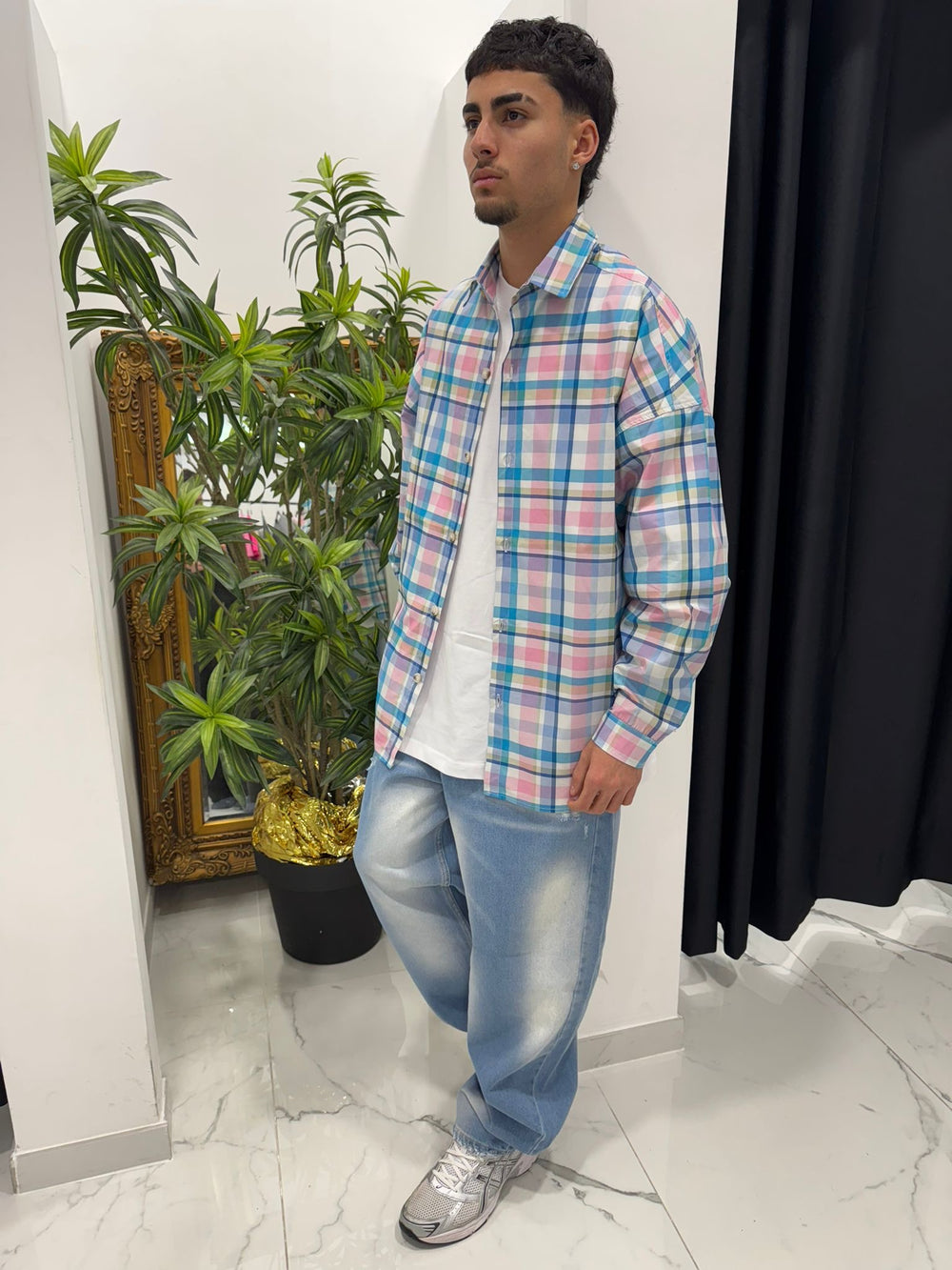 Jeans Baggy Uomo Duca Homme | Denim Chiaro Loose Fit | Gamba Larga