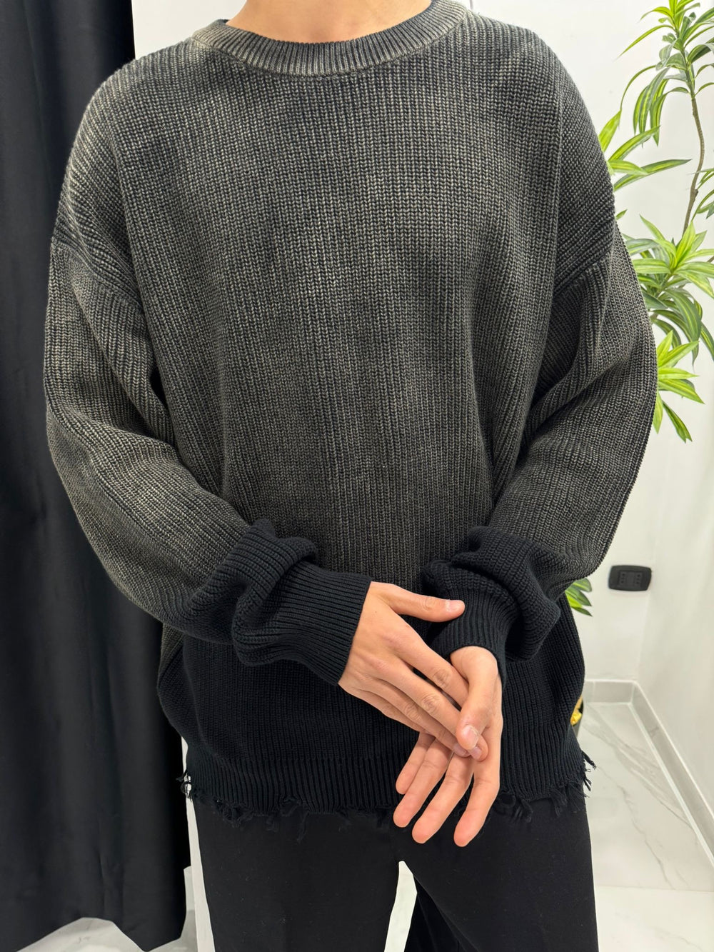 Maglione Girocollo Nero - Duca Homme
