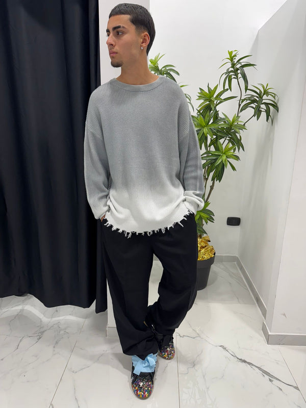 Maglione Girocollo Grigio Chiaro - Duca Homme